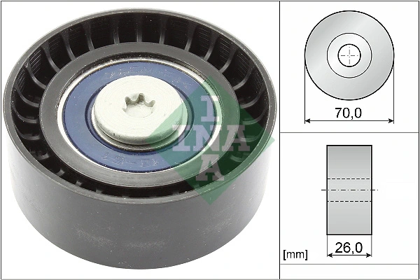 Deflection/Guide Pulley, V-ribbed belt